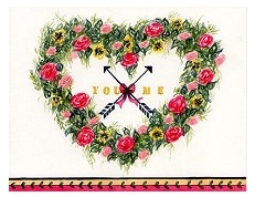 How to paint Valentines Day greeting in watercolour