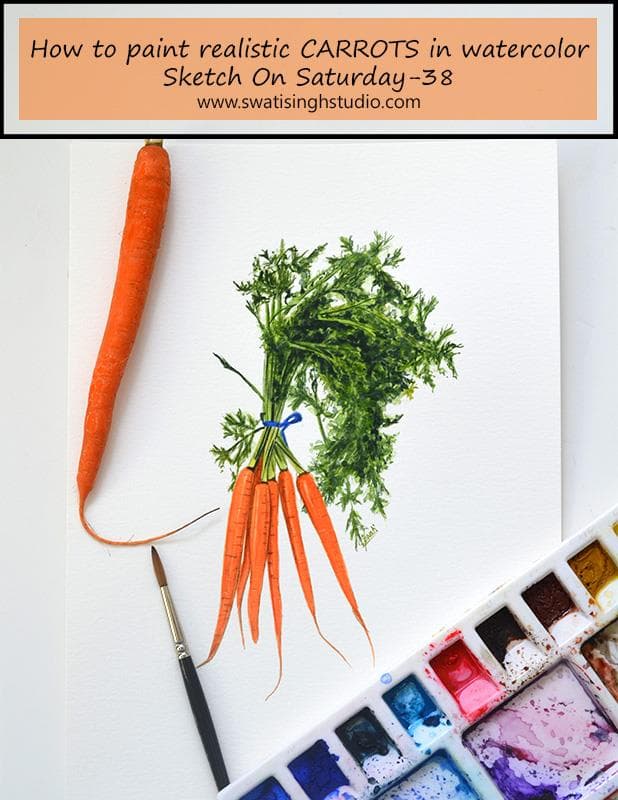 Carrots in watercolor